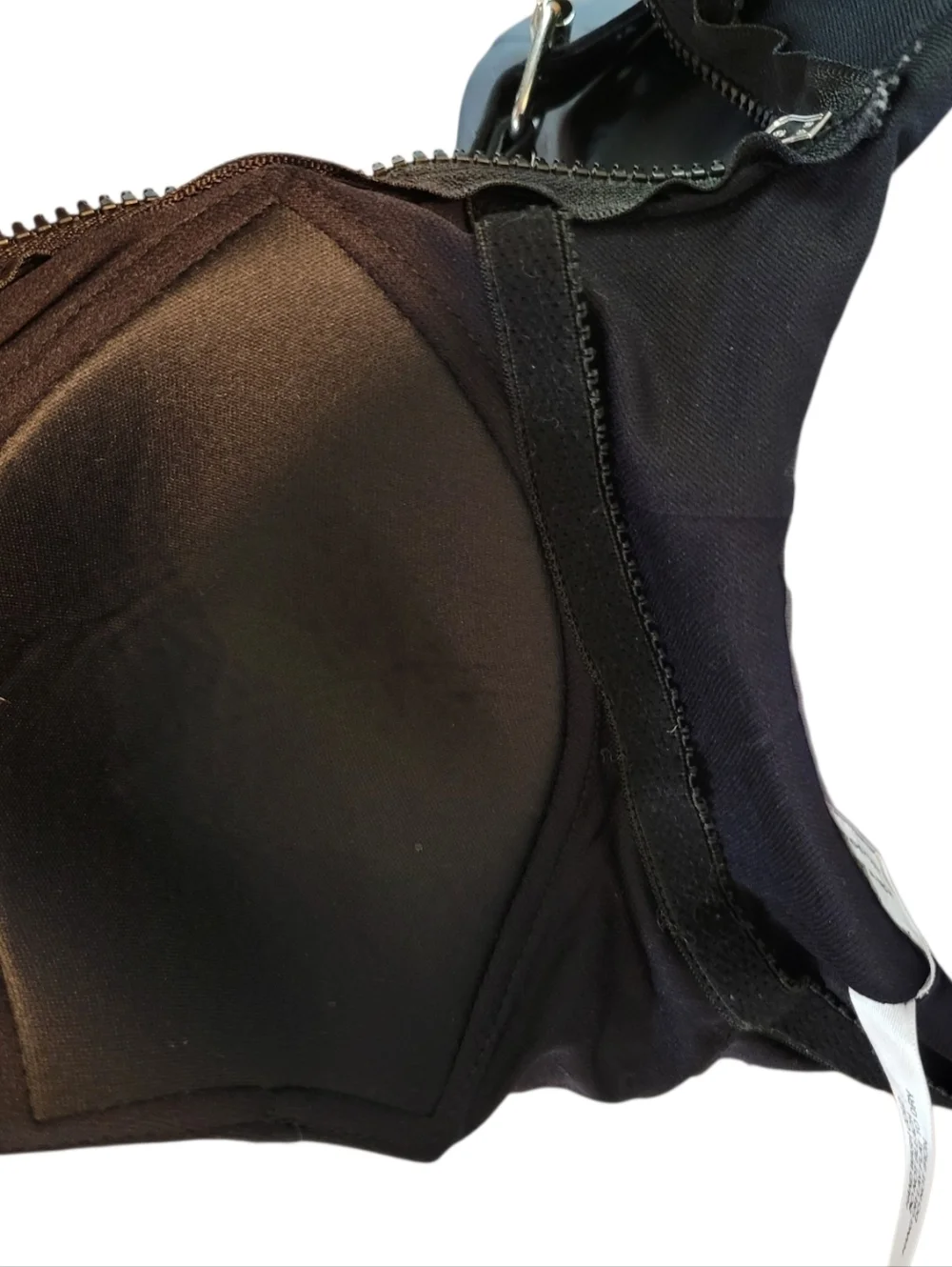 Shape FX Swim Black One Piece Belted Skirted Halter Top Swimsuit